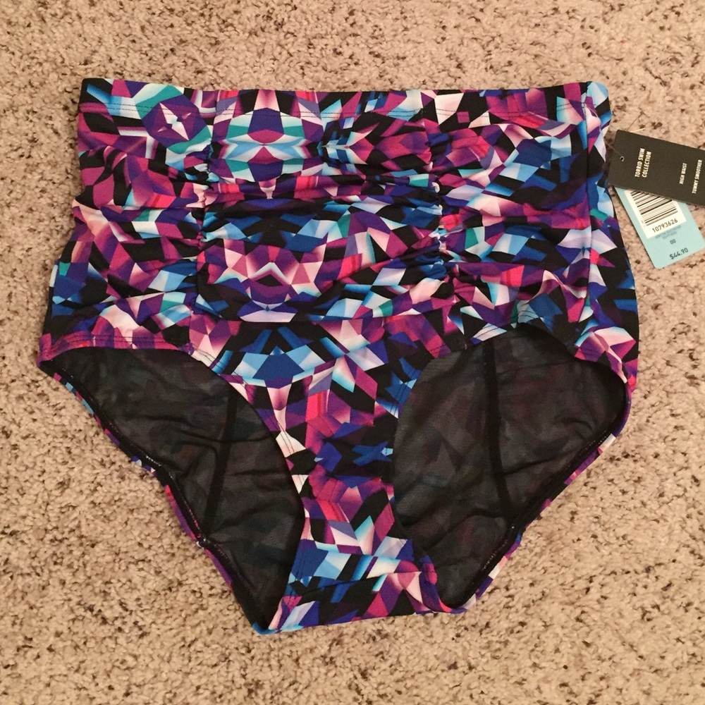NWT Torrid Geo High Waisted Bikini Bottom 00